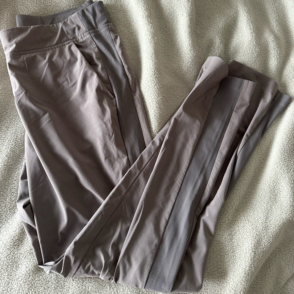 Athleta Gray Performance Track Pants - Picture 2 of 3